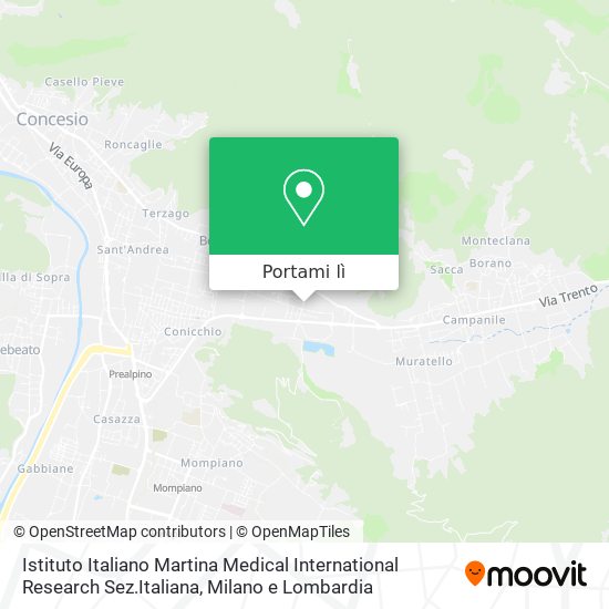 Mappa Istituto Italiano Martina Medical International Research Sez.Italiana