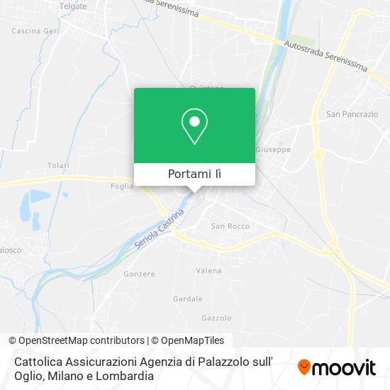 Mappa Cattolica Assicurazioni Agenzia di Palazzolo sull' Oglio