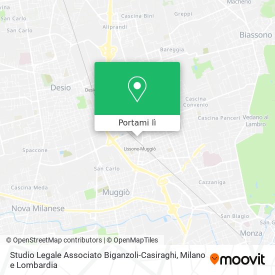 Mappa Studio Legale Associato Biganzoli-Casiraghi