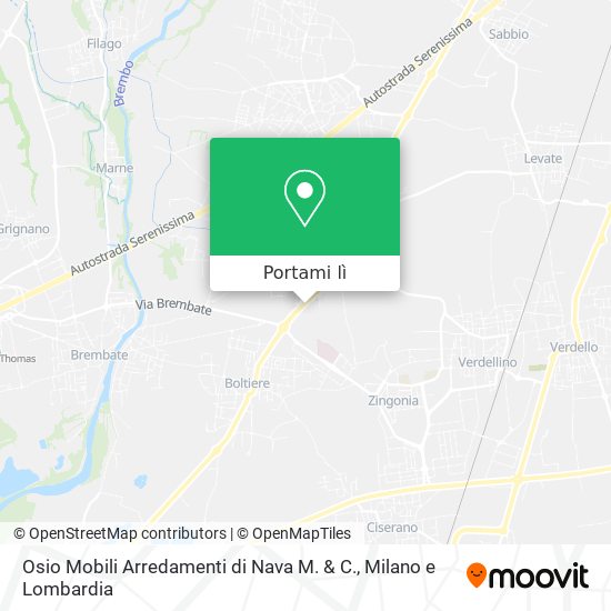 Mappa Osio Mobili Arredamenti di Nava M. & C.
