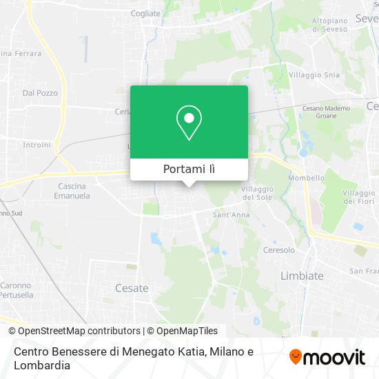 Mappa Centro Benessere di Menegato Katia