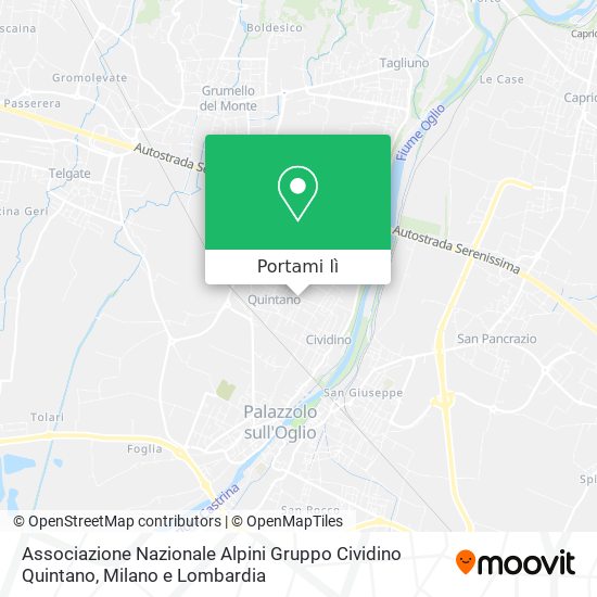 Mappa Associazione Nazionale Alpini Gruppo Cividino Quintano