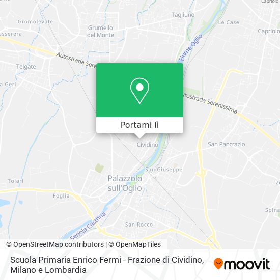 Mappa Scuola Primaria Enrico Fermi - Frazione di Cividino