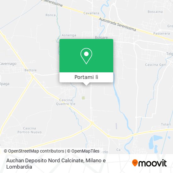 Mappa Auchan Deposito Nord Calcinate