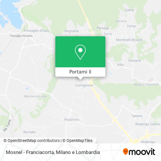 Mappa Mosnel - Franciacorta