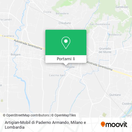 Mappa Artigian-Mobil di Paderno Armando