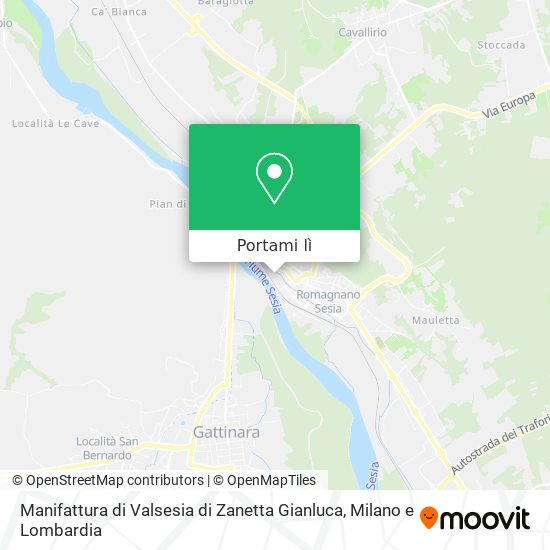 Mappa Manifattura di Valsesia di Zanetta Gianluca