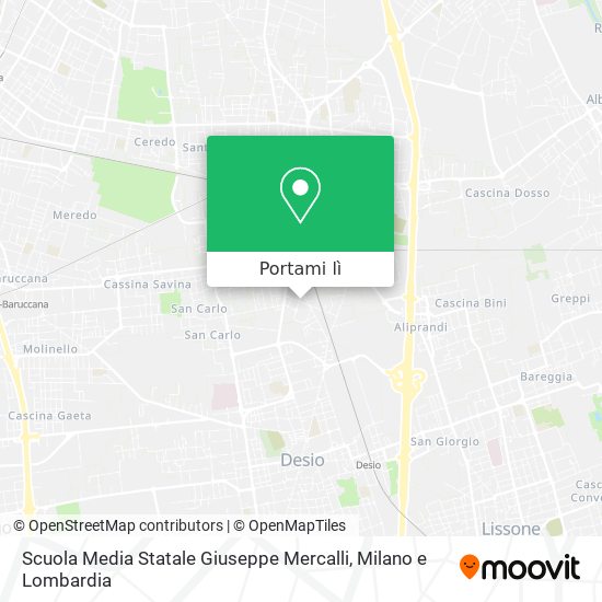 Mappa Scuola Media Statale Giuseppe Mercalli