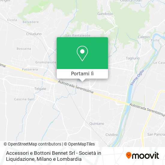 Mappa Accessori e Bottoni Bennet Srl - Società in Liquidazione