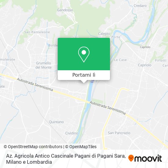 Mappa Az. Agricola Antico Cascinale Pagani di Pagani Sara