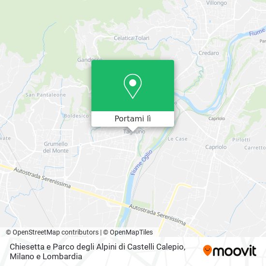 Mappa Chiesetta e Parco degli Alpini di Castelli Calepio
