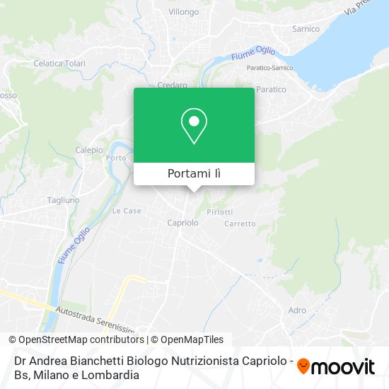 Mappa Dr Andrea Bianchetti Biologo Nutrizionista Capriolo - Bs