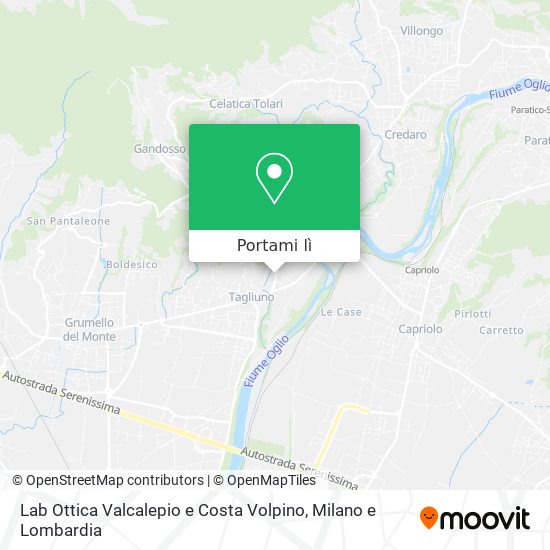 Mappa Lab Ottica Valcalepio e Costa Volpino