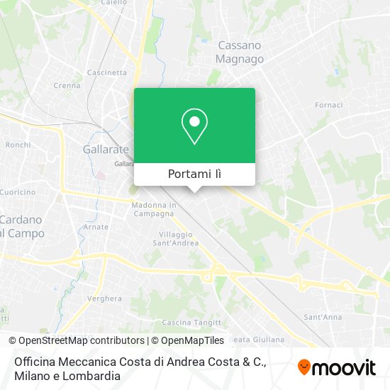 Mappa Officina Meccanica Costa di Andrea Costa & C.