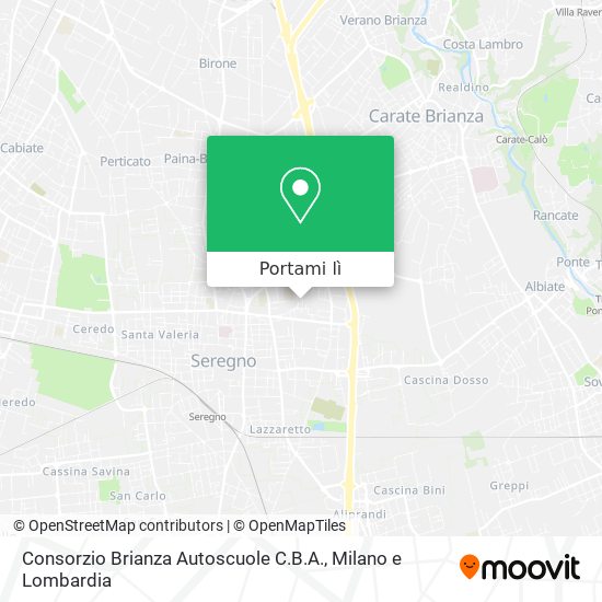 Mappa Consorzio Brianza Autoscuole C.B.A.