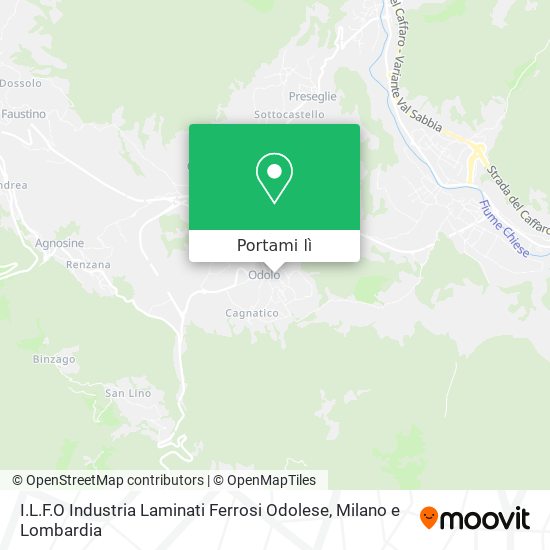 Mappa I.L.F.O Industria Laminati Ferrosi Odolese