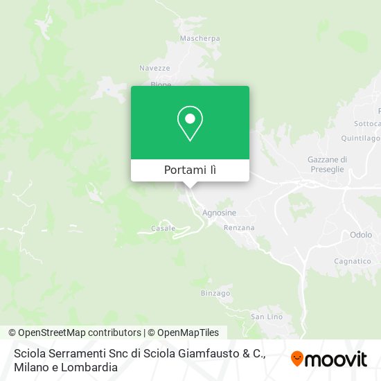 Mappa Sciola Serramenti Snc di Sciola Giamfausto & C.