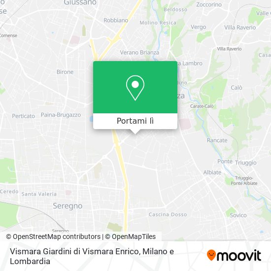 Mappa Vismara Giardini di Vismara Enrico