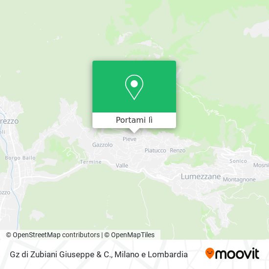 Mappa Gz di Zubiani Giuseppe & C.