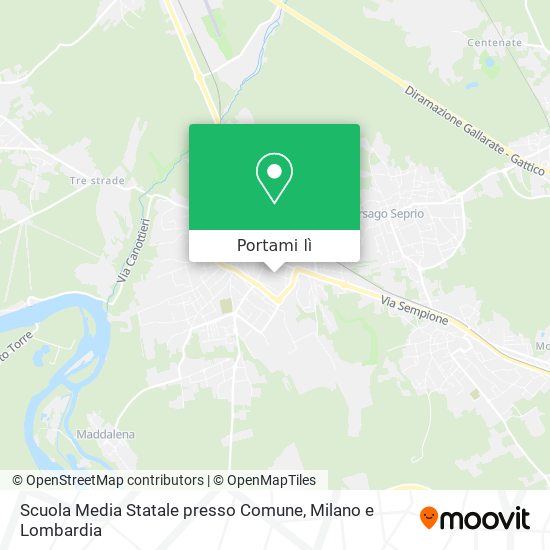 Mappa Scuola Media Statale presso Comune