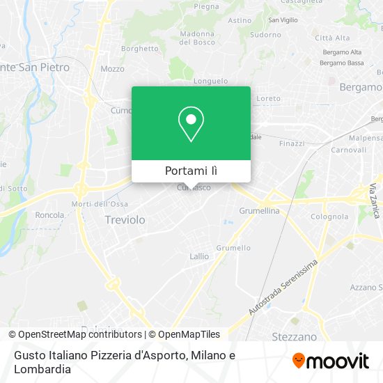 Mappa Gusto Italiano Pizzeria d'Asporto