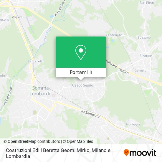 Mappa Costruzioni Edili Beretta Geom. Mirko