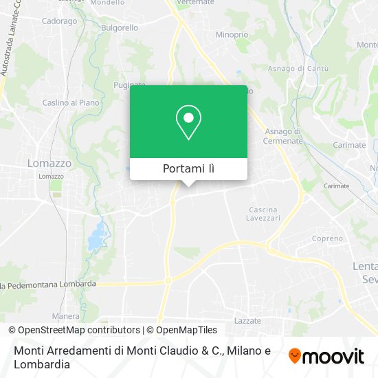 Mappa Monti Arredamenti di Monti Claudio & C.
