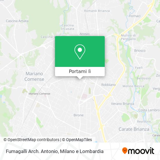 Mappa Fumagalli Arch. Antonio