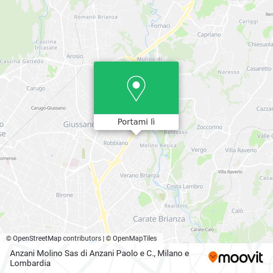 Mappa Anzani Molino Sas di Anzani Paolo e C.