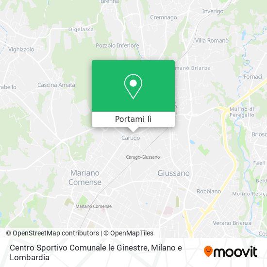 Mappa Centro Sportivo Comunale le Ginestre