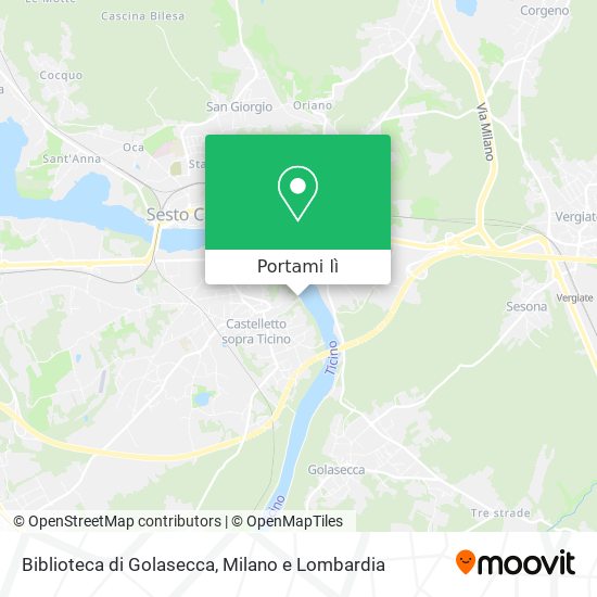 Mappa Biblioteca di Golasecca