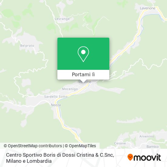 Mappa Centro Sportivo Boris di Dossi Cristina & C.Snc