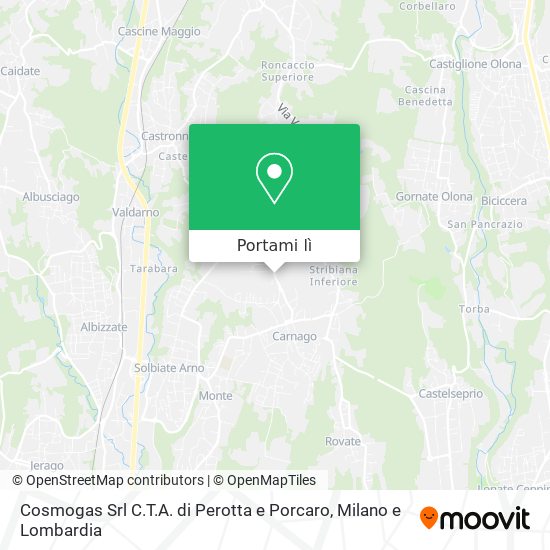 Mappa Cosmogas Srl C.T.A. di Perotta e Porcaro