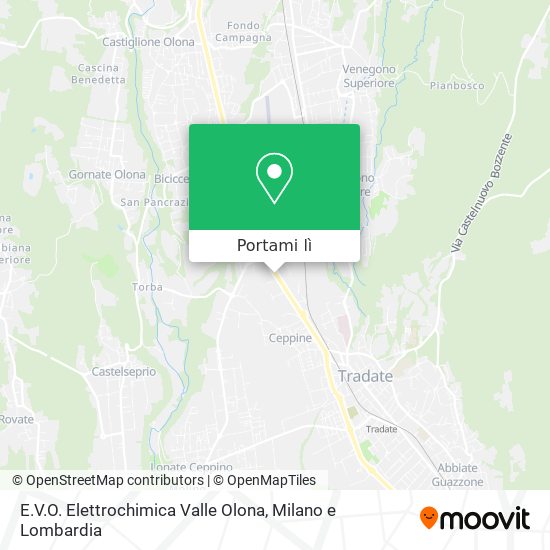 Mappa E.V.O. Elettrochimica Valle Olona