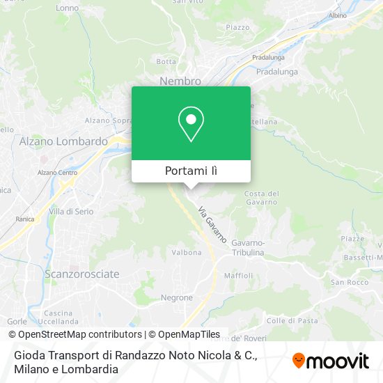 Mappa Gioda Transport di Randazzo Noto Nicola & C.