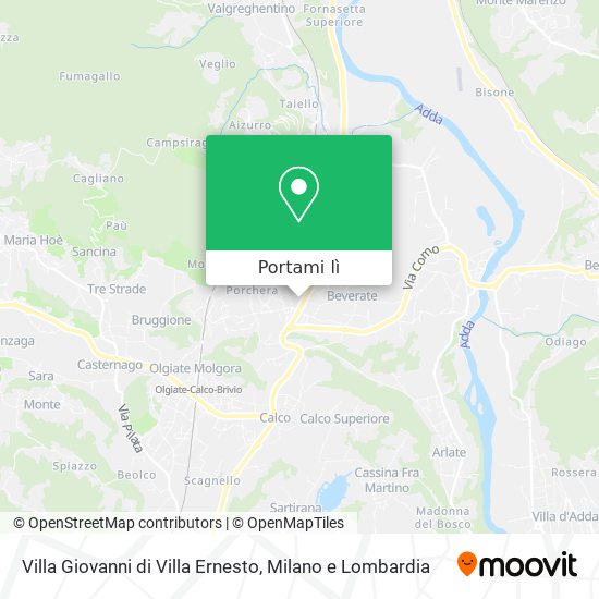 Mappa Villa Giovanni di Villa Ernesto