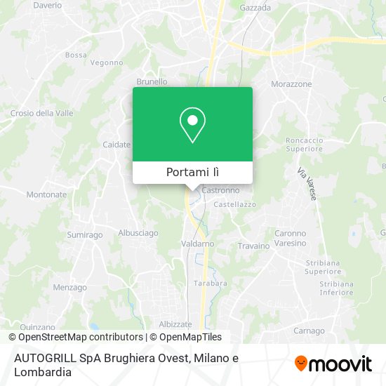 Mappa AUTOGRILL SpA Brughiera Ovest