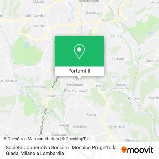 Mappa Società Cooperativa Sociale il Mosaico Progetto la Giada