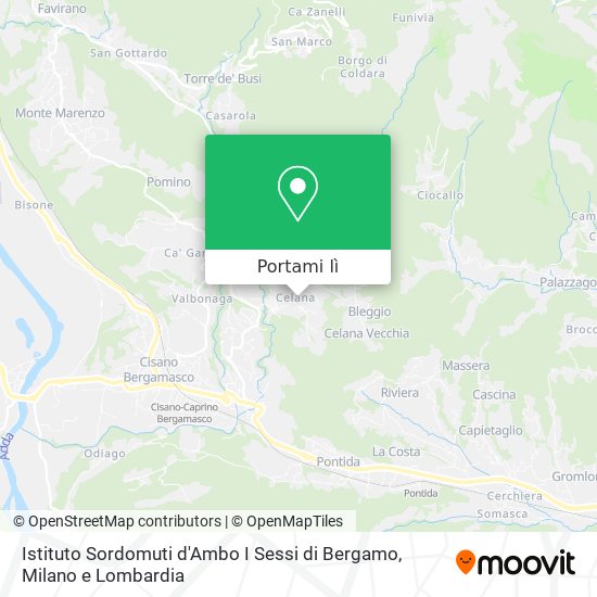 Mappa Istituto Sordomuti d'Ambo I Sessi di Bergamo