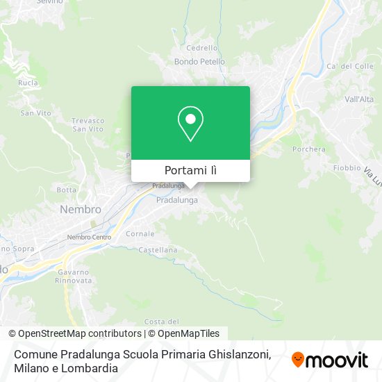 Mappa Comune Pradalunga Scuola Primaria Ghislanzoni