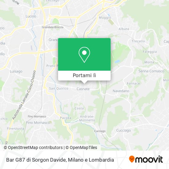 Mappa Bar G87 di Sorgon Davide