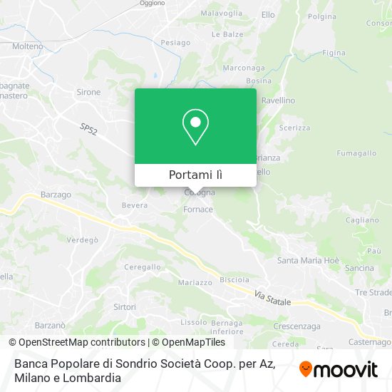 Mappa Banca Popolare di Sondrio Società Coop. per Az