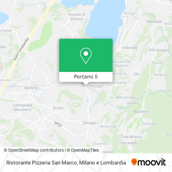 Mappa Ristorante Pizzeria San Marco