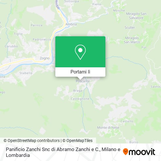 Mappa Panificio Zanchi Snc di Abramo Zanchi e C.