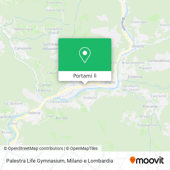 Mappa Palestra Life Gymnasium