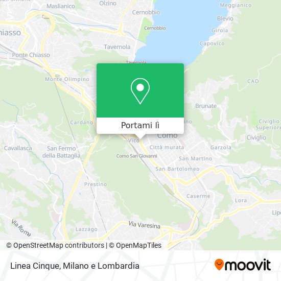 Mappa Linea Cinque