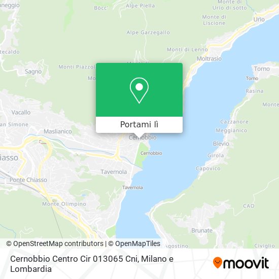 Mappa Cernobbio Centro Cir 013065 Cni