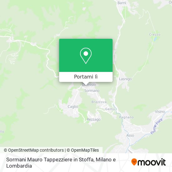 Mappa Sormani Mauro Tappezziere in Stoffa