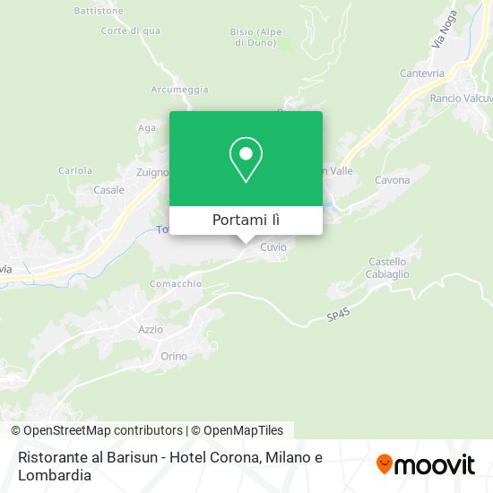 Mappa Ristorante al Barisun - Hotel Corona