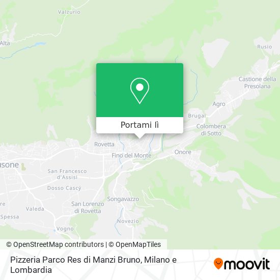 Mappa Pizzeria Parco Res di Manzi Bruno